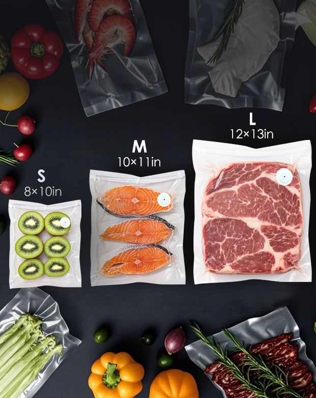 Natupo Medium Vacuum Zipper Bags, 30 Count