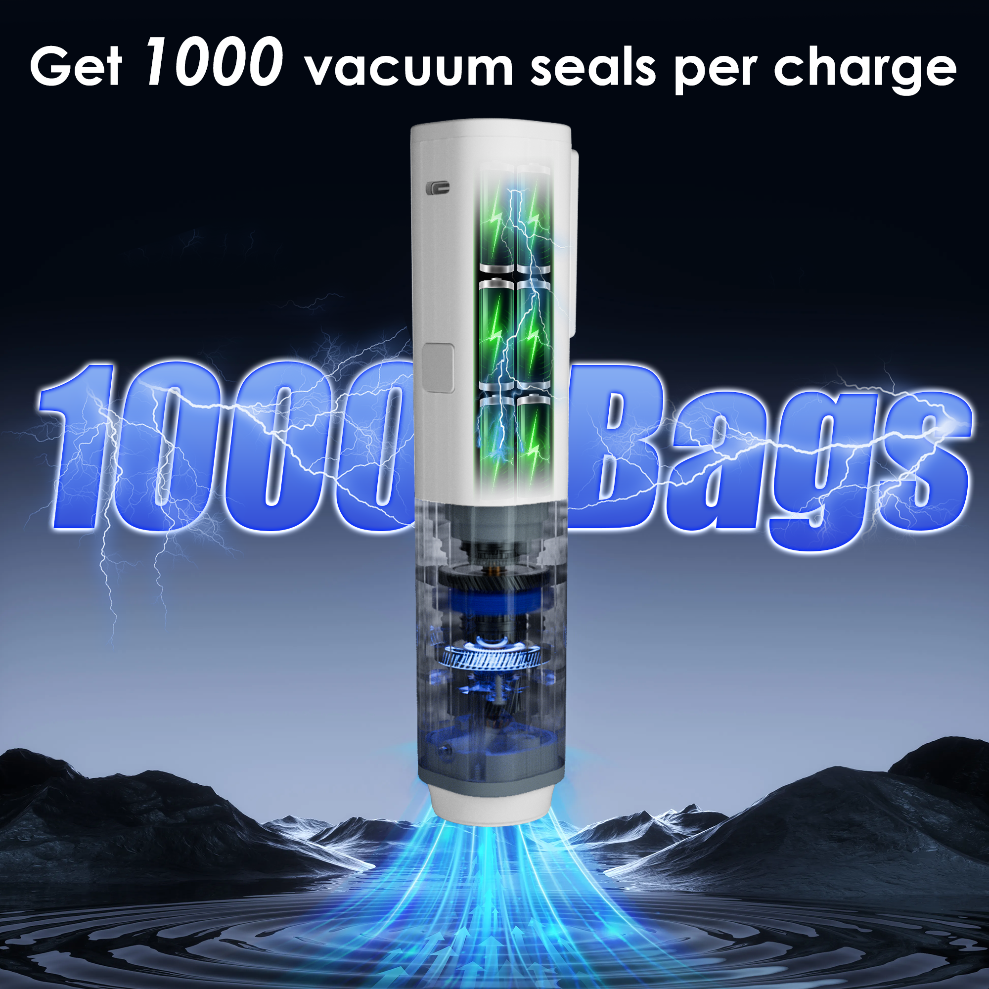 Natupo Handheld Vacuum Sealer Kit, Cordless Vacuum Sealer with 30 Reusable Seal Bags