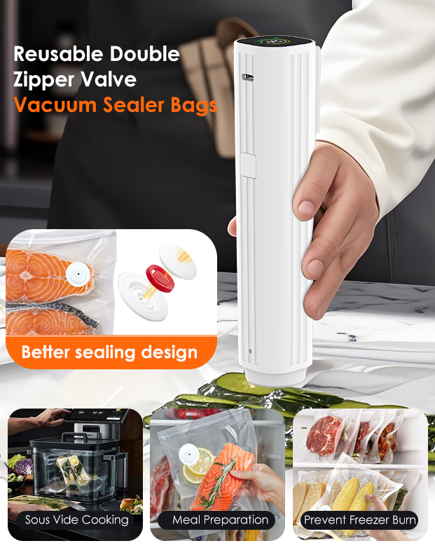 Natupo Medium Vacuum Zipper Bags, 30 Count