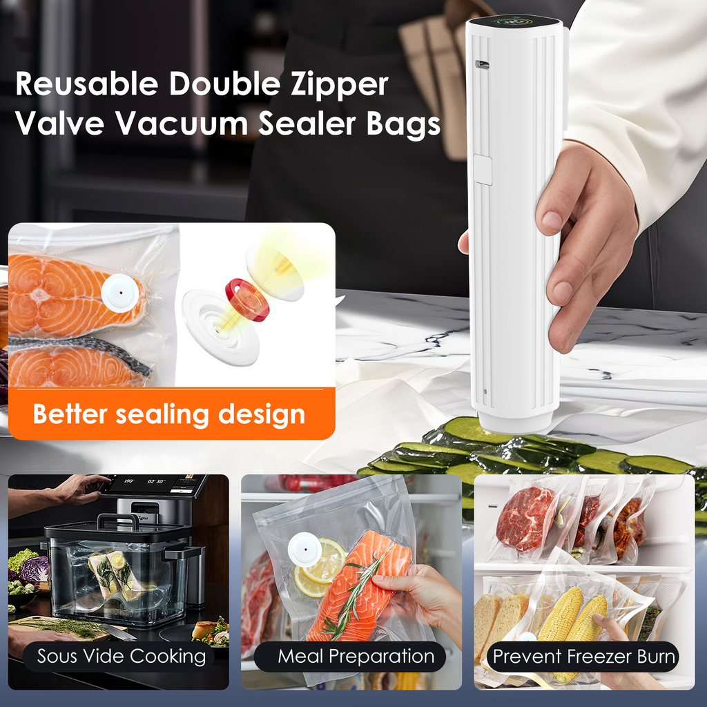 Natupo Handheld Vacuum Sealer Kit, Cordless Vacuum Sealer with 30 Reusable Seal Bags
