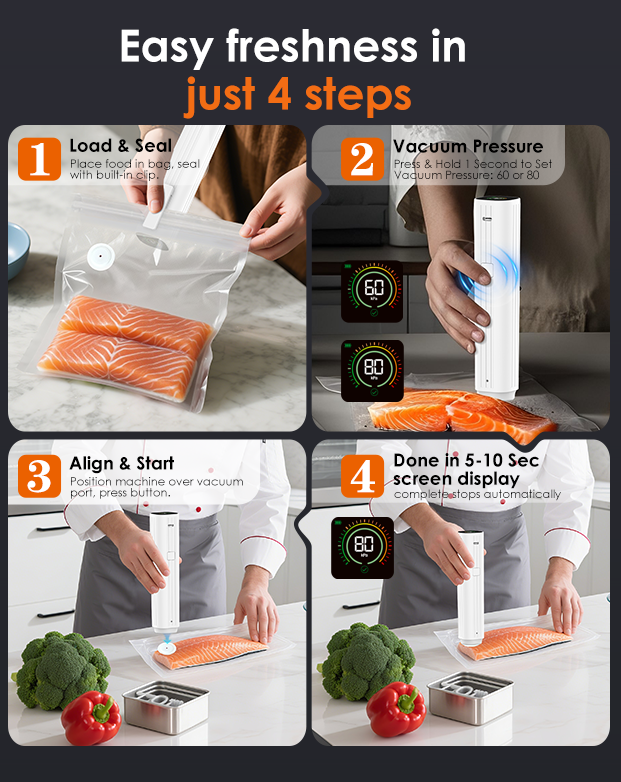 Natupo Large Vacuum Zipper Bags, 30 Count